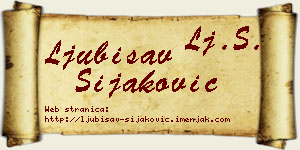 Ljubisav Šijaković vizit kartica